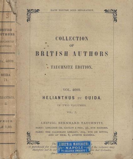 Helianthus Vol. II - Ouida - copertina