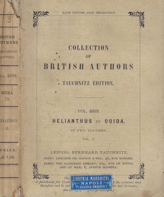 Helianthus Vol. II - Ouida - copertina