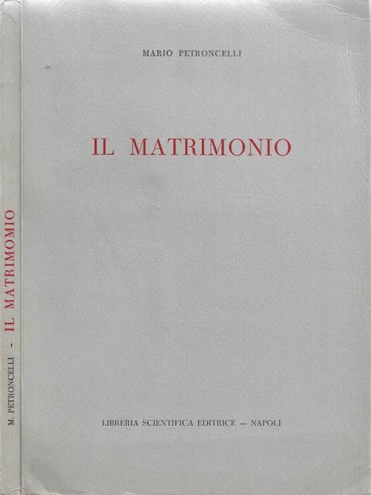 Il Matrimonio - Mario Petroncelli - copertina
