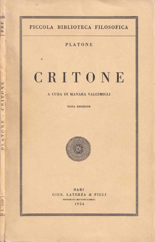 Critone - Platone - copertina