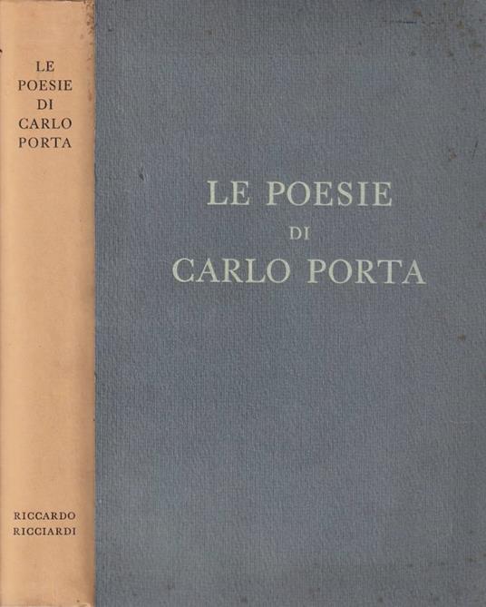 Poesie - Carlo Porta - copertina