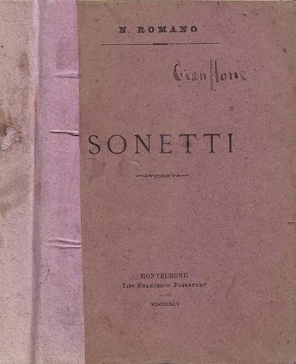 Sonetti - N. Romano - copertina