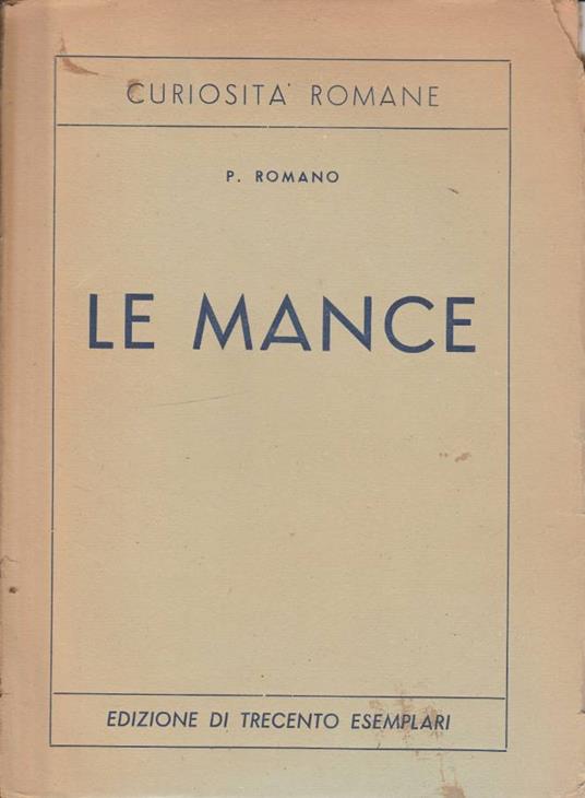 Le mance - P. Romano - copertina