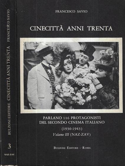Cinecittà anni Trenta Vol. III - Francesco Savio - copertina