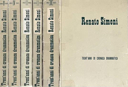 Trent'anni di cronaca drammatica - Renato Simoni - copertina