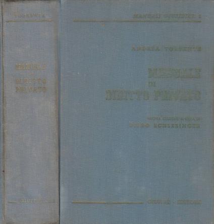 Manuale di diritto privato - Andrea Torrente - copertina