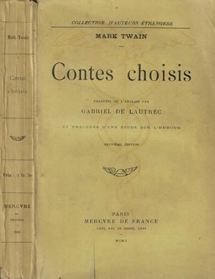 Contes choisis - Mark Twain - copertina
