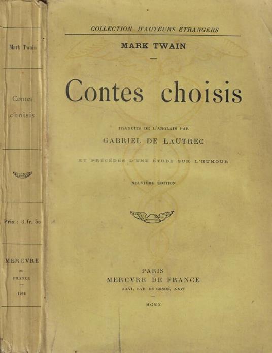 Contes choisis - Mark Twain - copertina