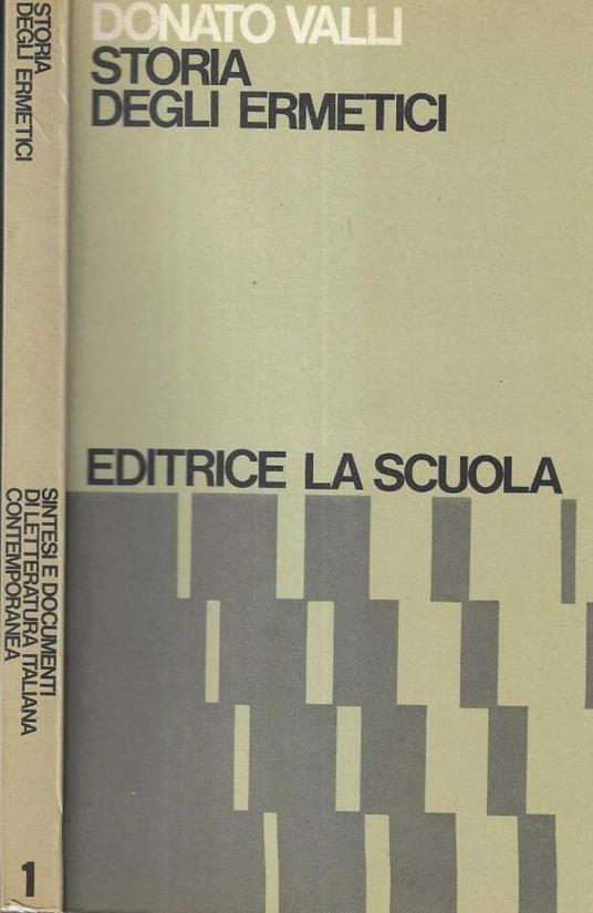 Storia degli ermetici - Donato Valli - copertina