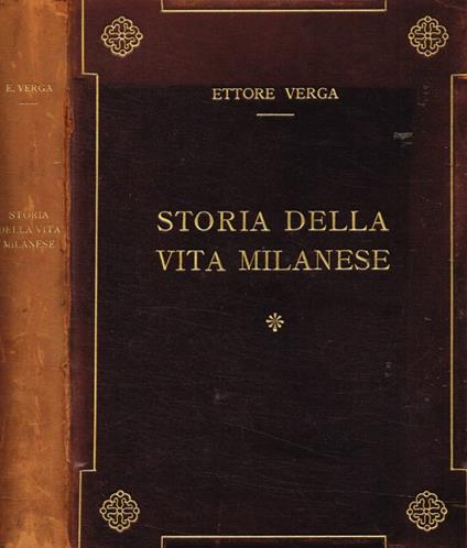 Storia della vita milanese - Ettore Verga - copertina