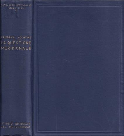 La questione meridionale - Friedrich Vochting - copertina