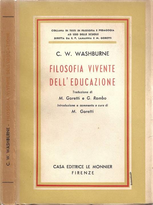 Filosofia vivente dell'educazione - Carleton W. Washburne - copertina