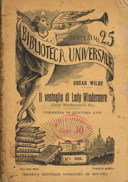 Il ventaglio di Lady Windermere - Oscar Wilde - copertina