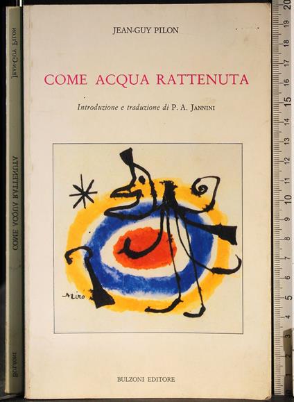 Come acqua rattenuta - copertina