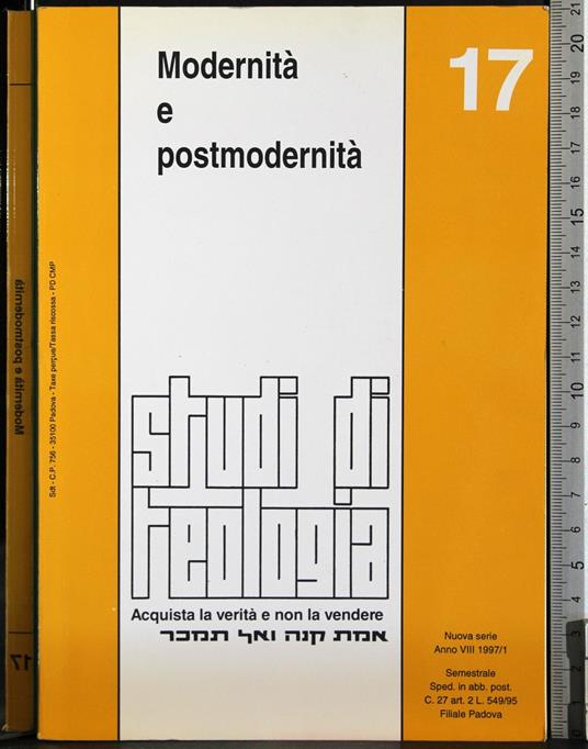 Modernità e postmodernità - copertina