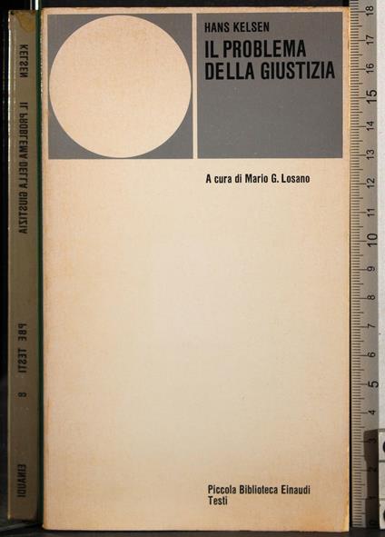 Il problema della giustizia - Hans Kelsen - copertina