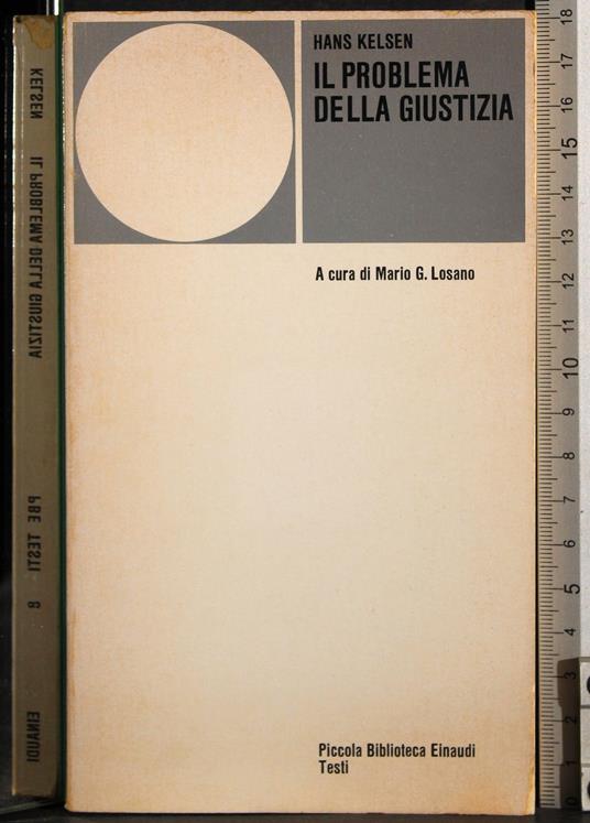 Il problema della giustizia - Hans Kelsen - copertina