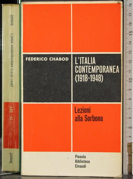 L' Italia contemporanea (1918-1948) - Federico Chabod - copertina