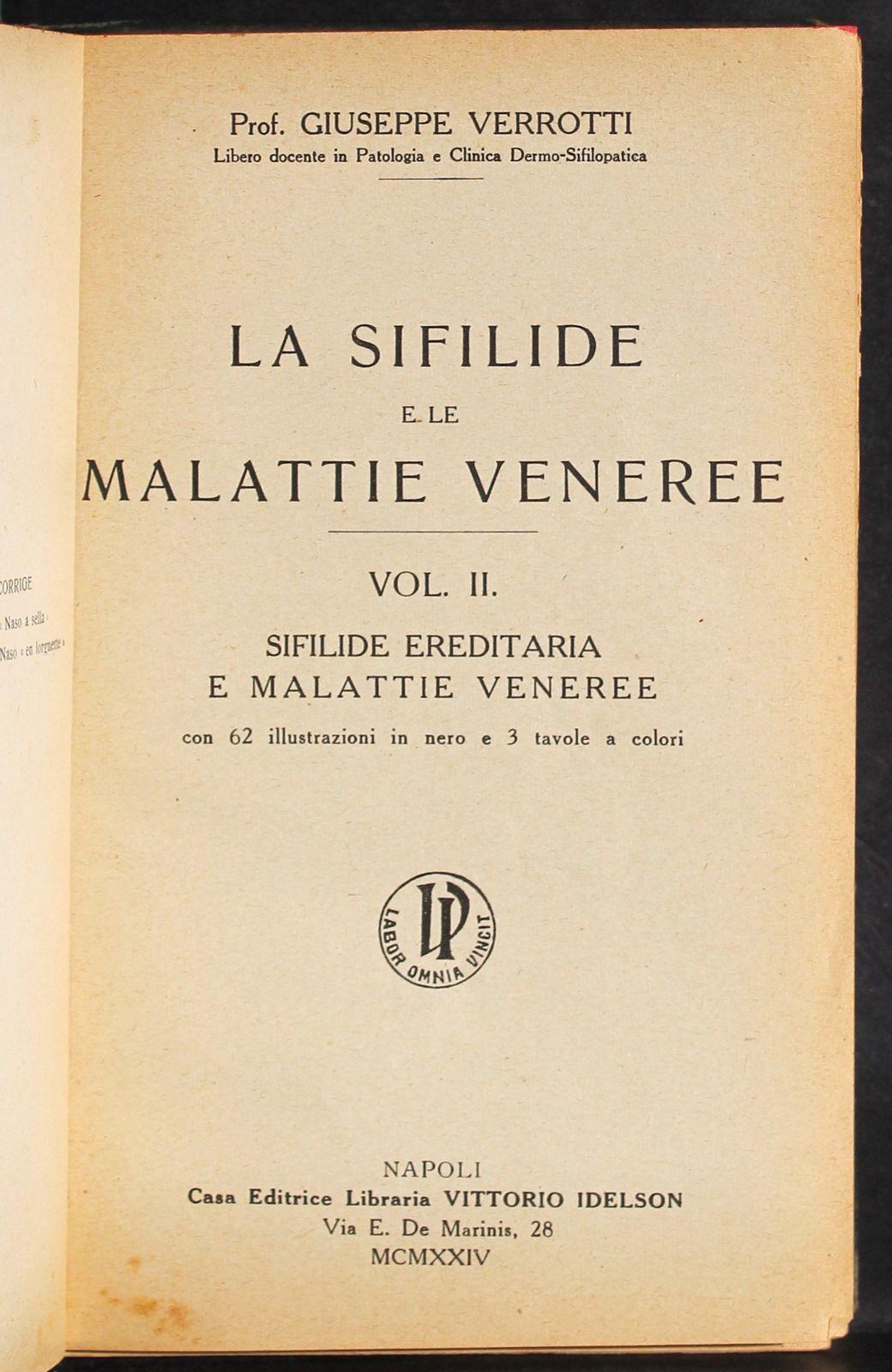 sifilide e le malattie veneree. Vol 2