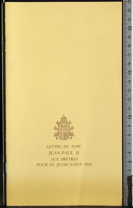 Lettre du pape - copertina