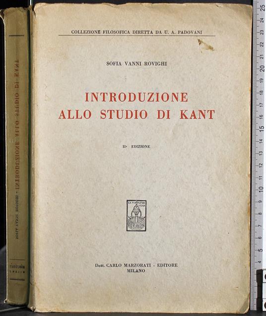 Introduzione allo studio di Kant - Sofia Vanni Rovighi - copertina