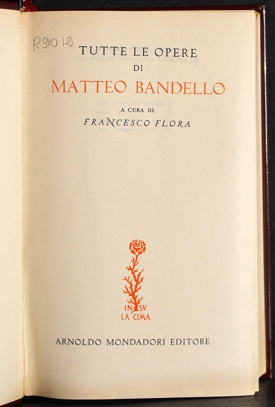 Tutte le opere. Bandello Vol II