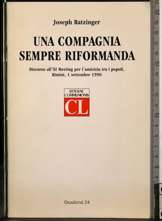 Una compmagna sempre riformanda - Georg Ratzinger - copertina
