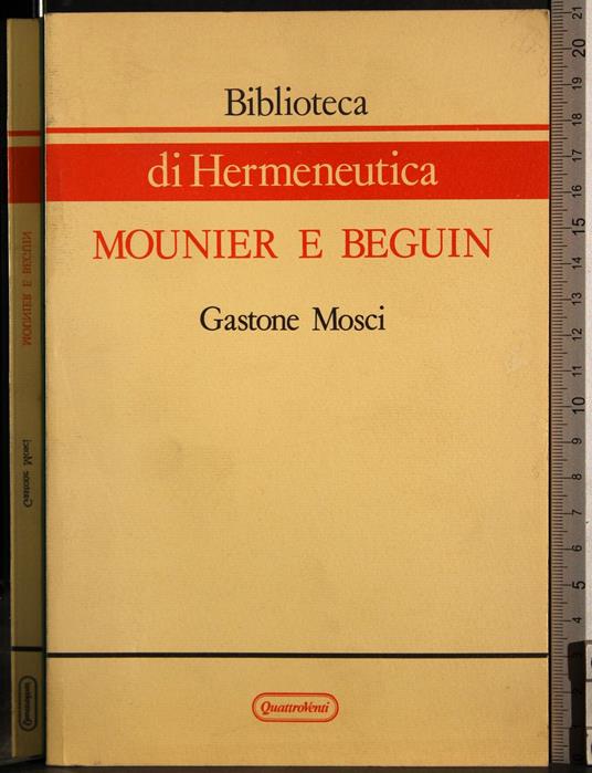 Mounier e Beguin - Gastone Mosci - copertina