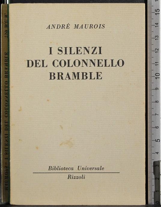 I silenzi del colonnello Bramble - André Maurois - copertina