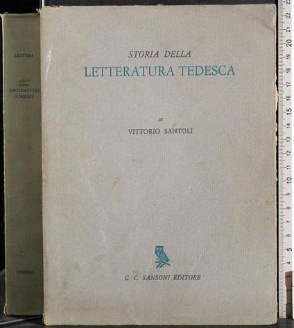 Storia della letteratura Tedesca - Vittorio Santoli - copertina