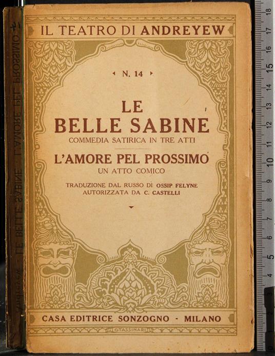 Le belle Sabine. L'amore pel prossimo - Leonid Andreev - copertina