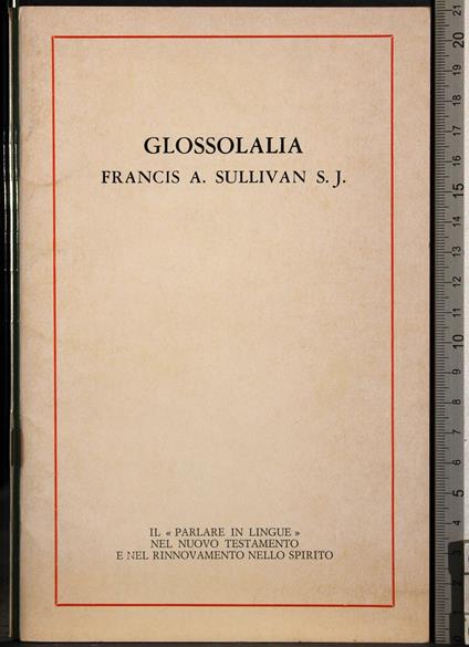 Glossolaila - Francis A. Sullivan - copertina
