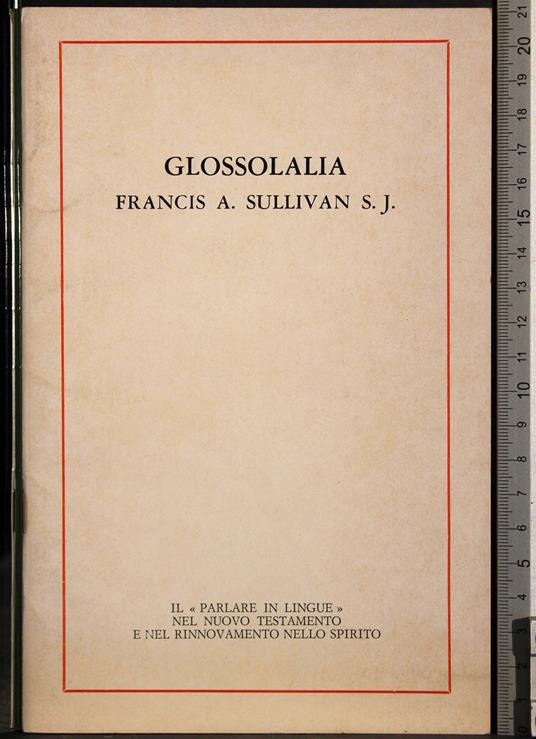 Glossolaila - Francis A. Sullivan - copertina