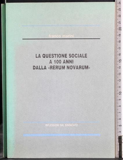 Questione sociale rerum novarum - Mariani - copertina