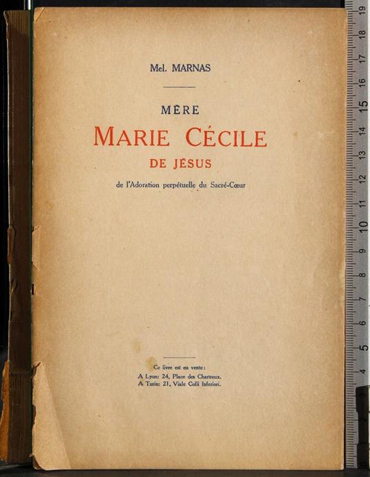 Mere Marie Cecile de Jesus - copertina