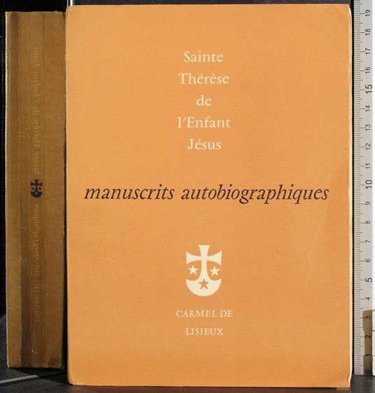 Manuscrits autobiographiques - copertina
