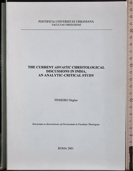 Current Advaitic christological discussions in India - copertina