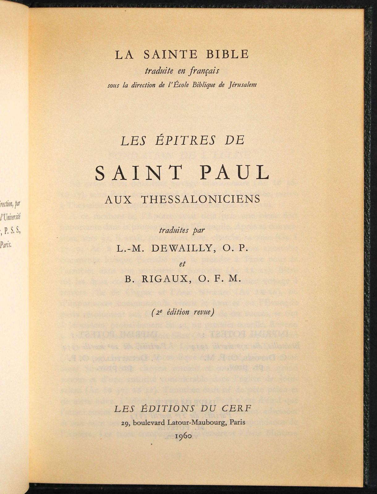 Les epitres de Saint Paul