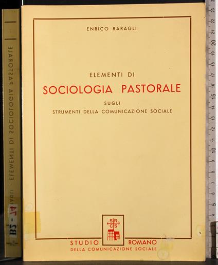 Elementi di sociologia pastorale - Enrico Baragli - copertina