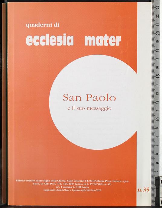 Quaderni di ecclesia mater. San Paolo - copertina