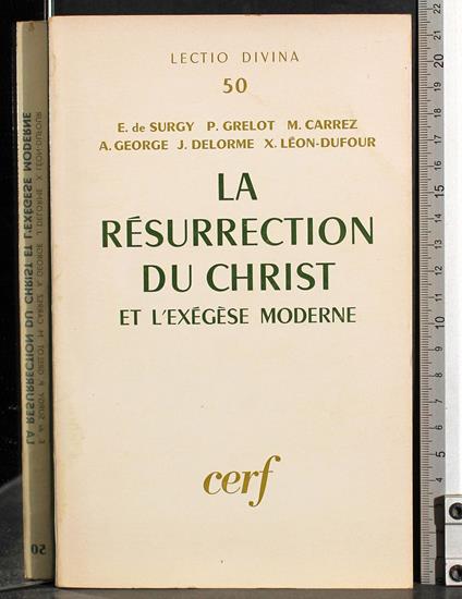 resurrection du Christ et l'exegese moderne - copertina