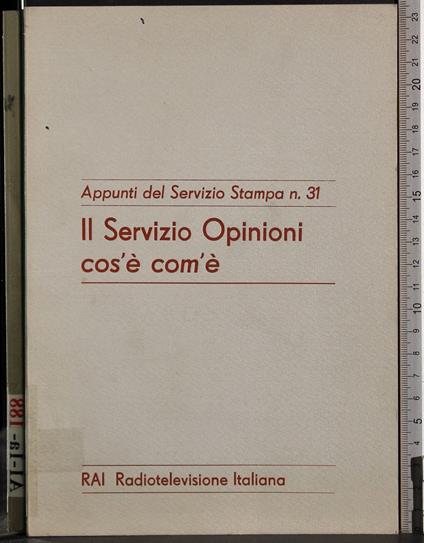 Il servizio opinioni. Cos'è com'è - copertina