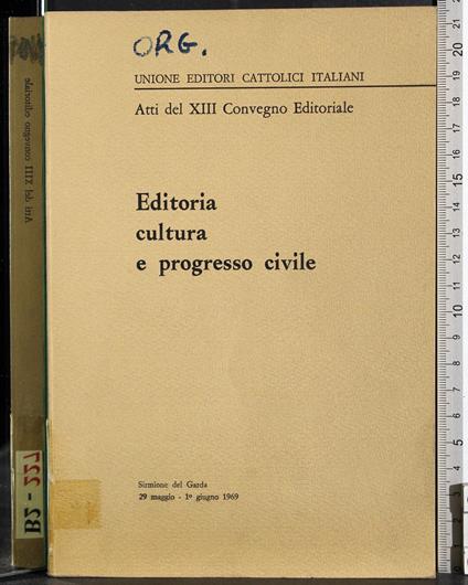 Editoria cultura e progresso civile - copertina