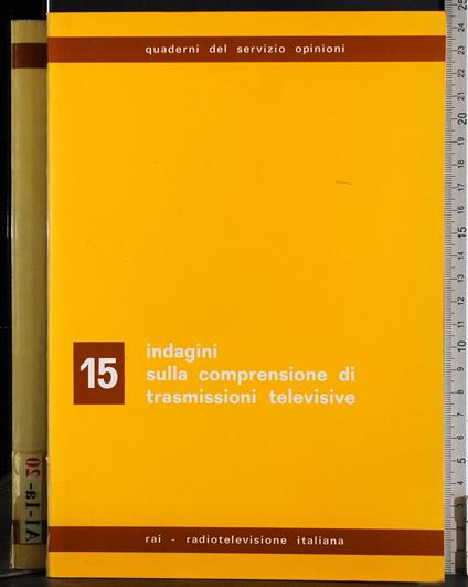 Indagini sulla comprensione di trasmissioni televisive - copertina