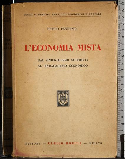 L' economia mista - Sergio Panunzio - copertina