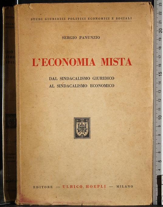 L' economia mista - Sergio Panunzio - copertina