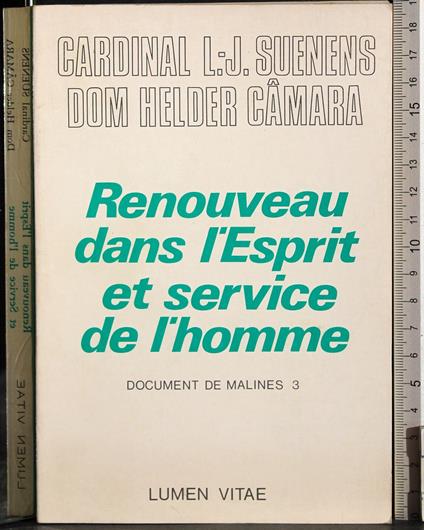 Renouveau dans l'Esprit et service de l'homme - Léon-Joseph Suenens - copertina