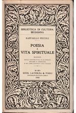 Poesia e vita spirituale Saggi sulla letteratura e la civiltà inglese e americana e sui loro rapporti con l'Italia