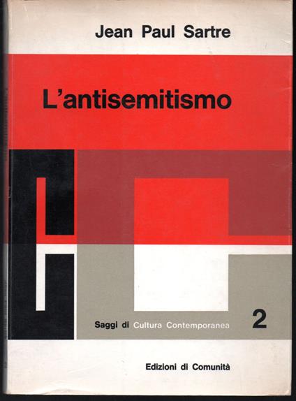 L' antisemitismo Riflessioni sulla questione ebraica - Jean-Paul Sartre - copertina