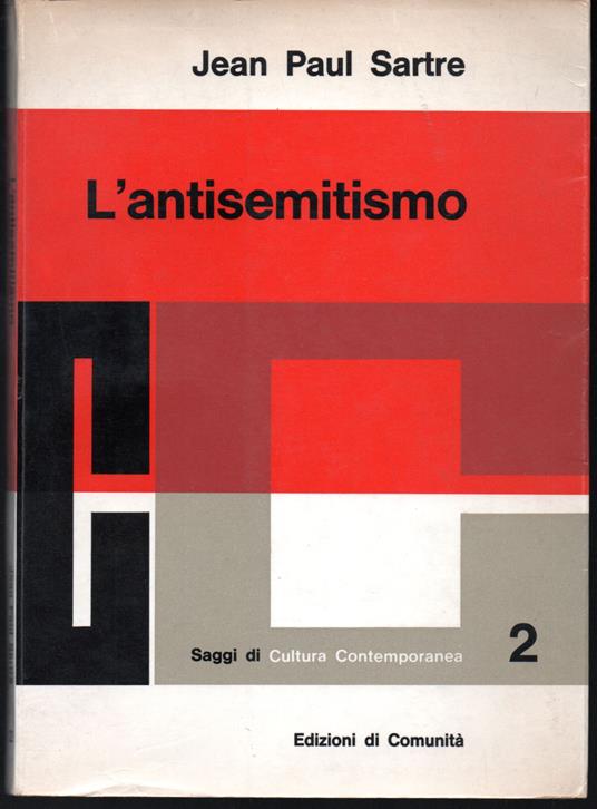 L' antisemitismo Riflessioni sulla questione ebraica - Jean-Paul Sartre - copertina